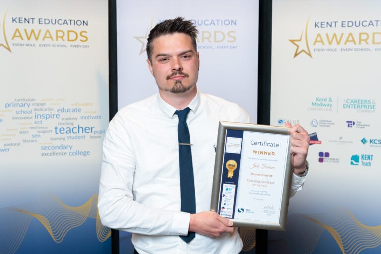 Jack Fasham wins Kent Teaching Assistant of the Year
